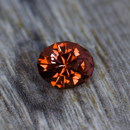 Malaya Garnet - Sunset Orange to Pink Red Color Shift Oval 1.14 cts.