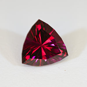 2.61 ct Custom Precision Trilliant Color-Change Rhodolite