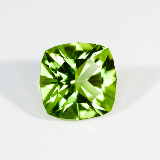 1.35 ct Precision-Cut Gogo Peridot – Square Cushion