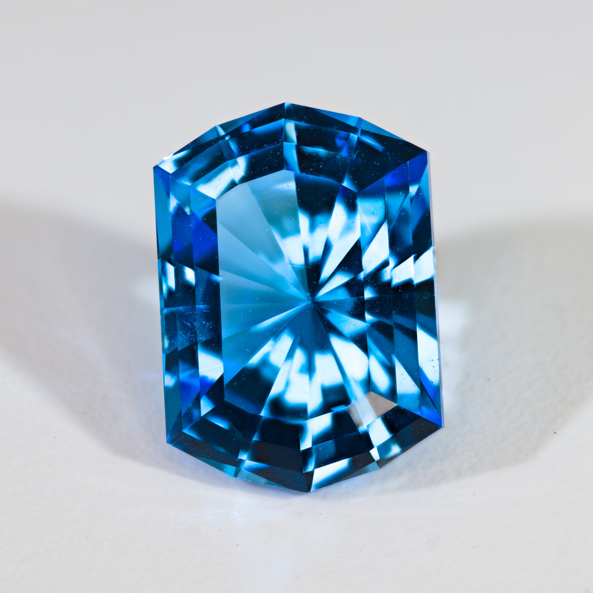 6.15 ct Royal Bllue Topaz Precision Cut Lucciola Design
