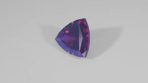 2.61 ct Custom Precision Trilliant Color-Change Rhodolite