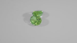 Precision matched pair of Barion style oval GoGo Peridot 3.49 cts.